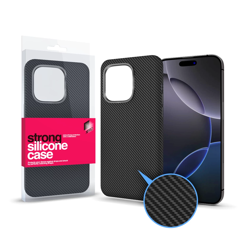 Xpro CarbonSkin MagSafe fekete tok Apple iPhone 15