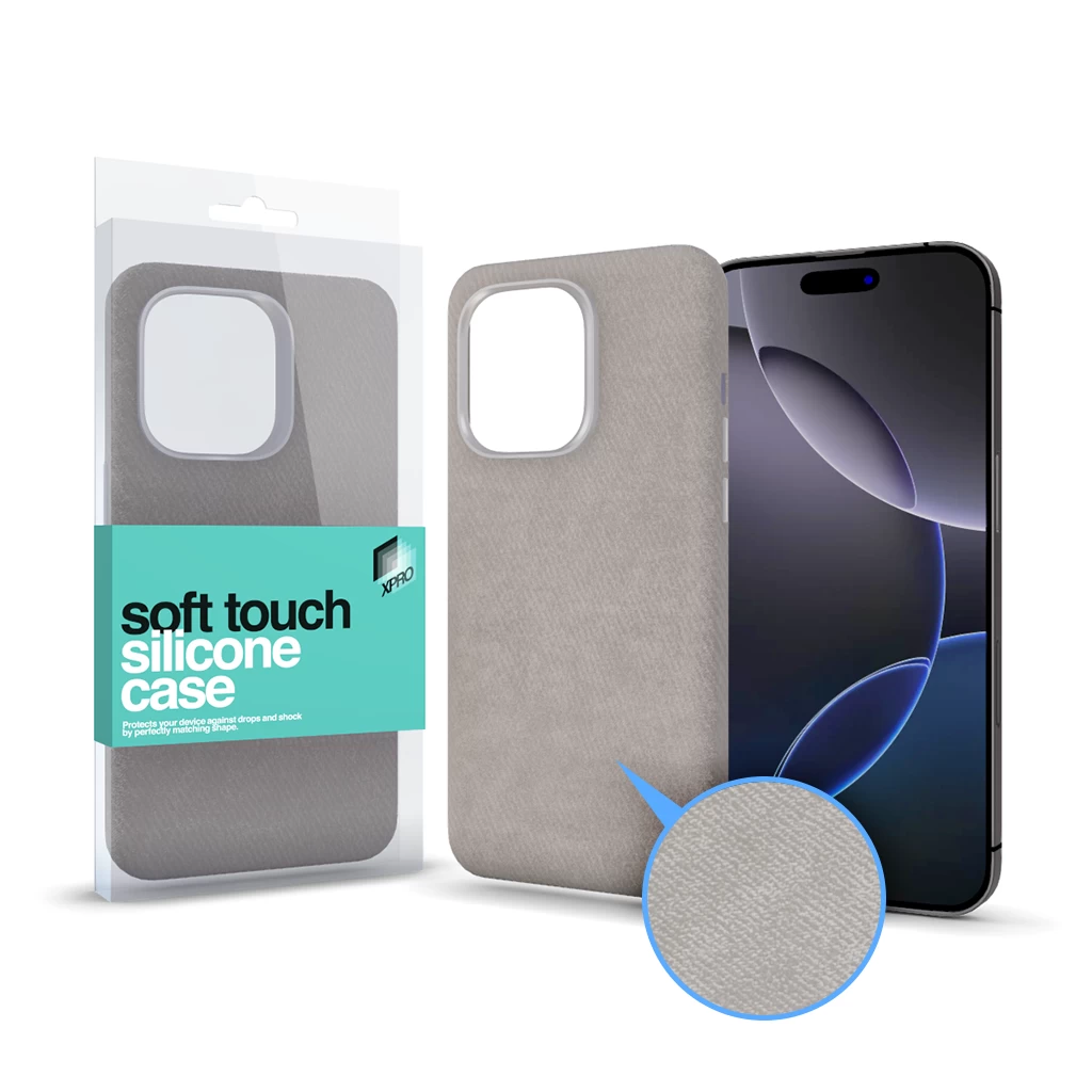 Xpro Soft Velvet Magsafe tok - szürke Apple iPhone 15