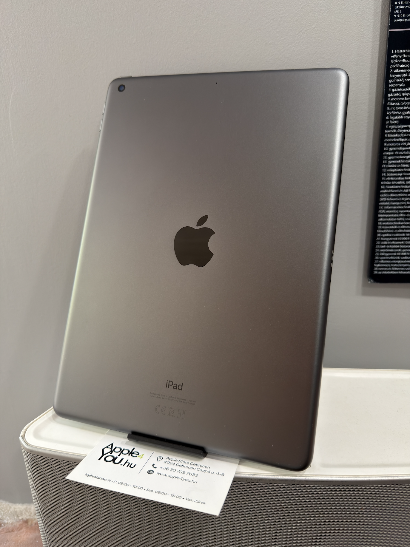 Apple iPad 10.2" (9th gen.) 64GB Space Gray Használt – 96% akkumulátor