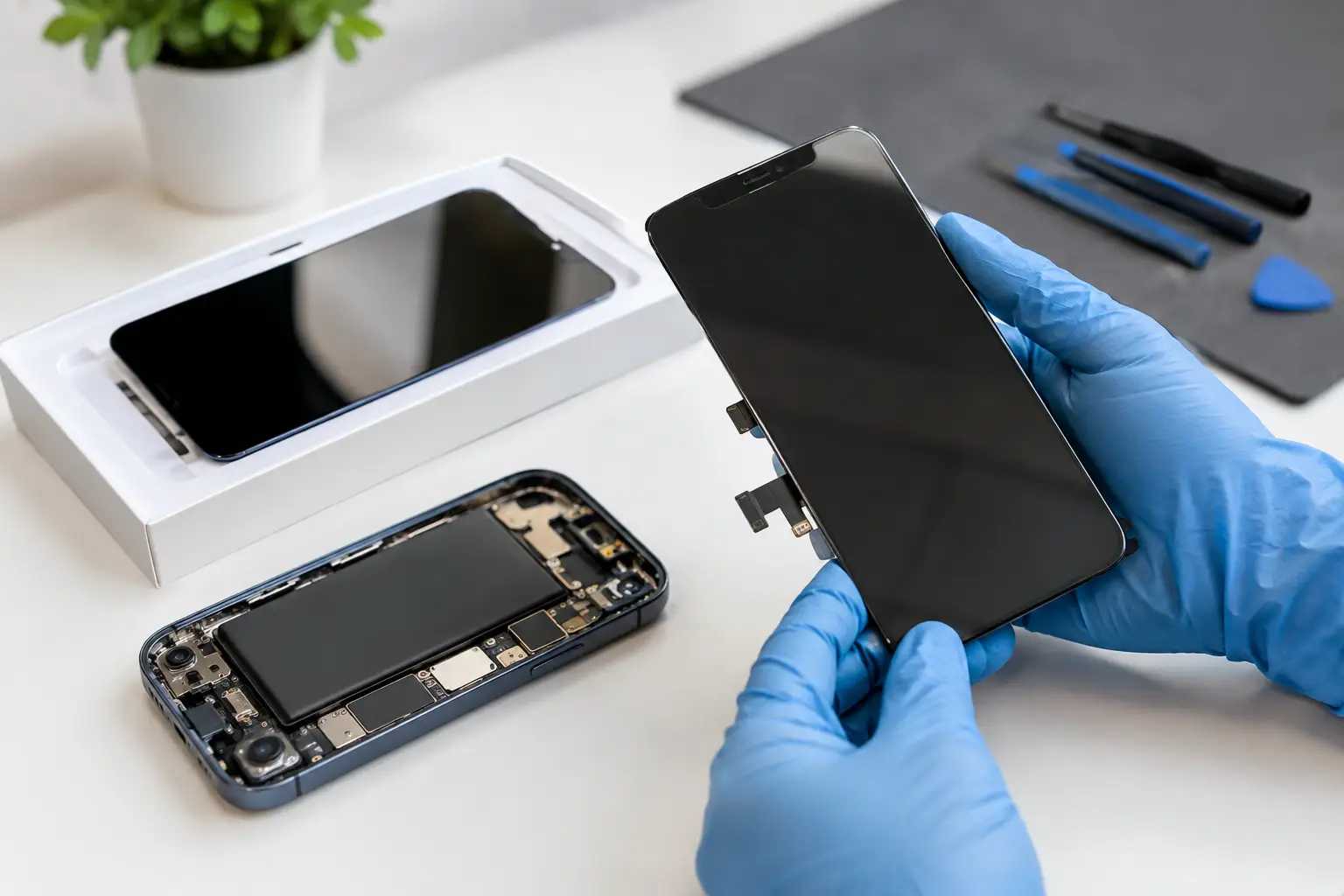Gyári utángyártott kijelzőcsere iPhone-hoz